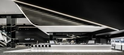 Black interior club of allegiant stadium
