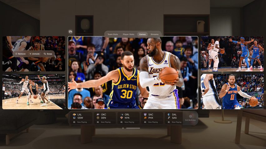TV seen in Vision Pro by Apple
