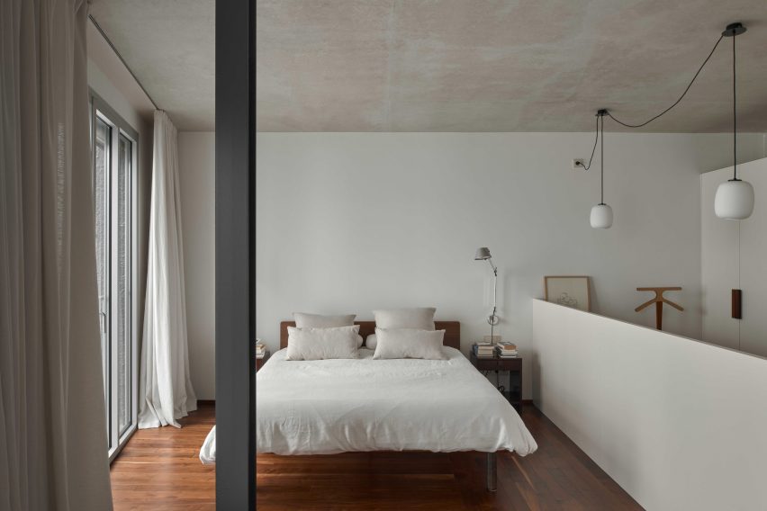 Bedroom of Plans of Bolívar House in Barcelona by Juan Gurrea Rumeu of Gr-os