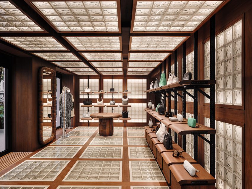 Glass blocks on floors and ceilings
