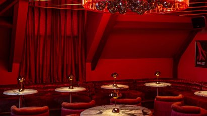 Interior of Brasserie des Pres restaurant in Paris by B3 Designers