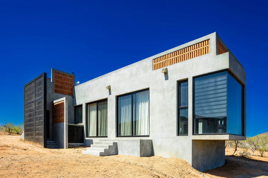 Concrete home in desert