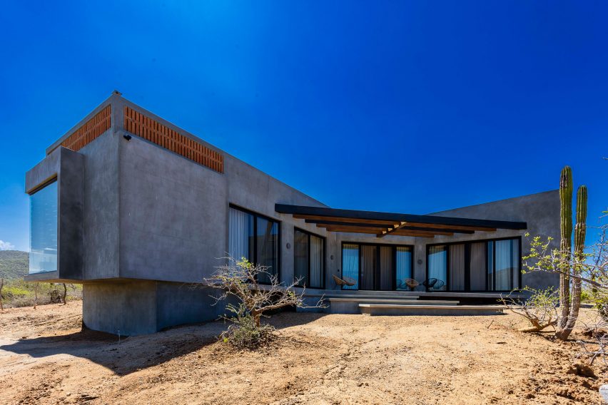 Concrete home in desert
