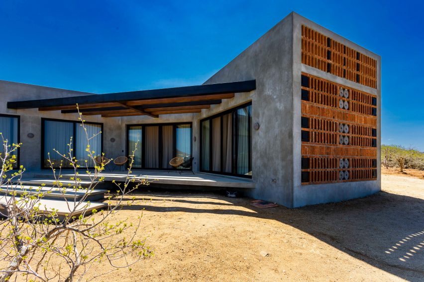 Concrete home in desert
