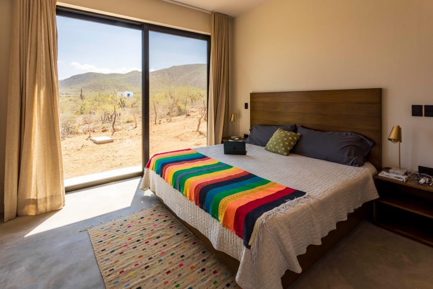Bedroom with large windows