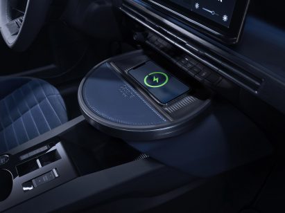 Table in car interior by Cassina