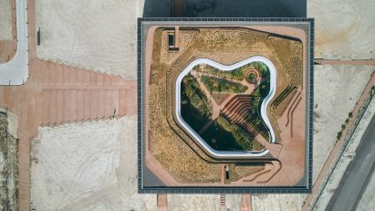 Aerial view of the courtyard of Central Control Building by Bilgin Architects