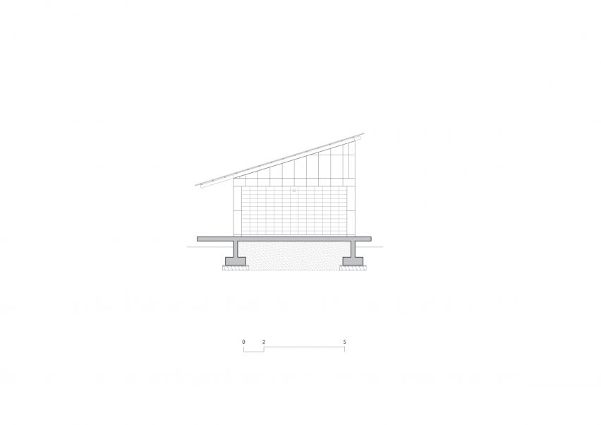 Elevation of the communal building at Hoji Gangneung by AOA Architect