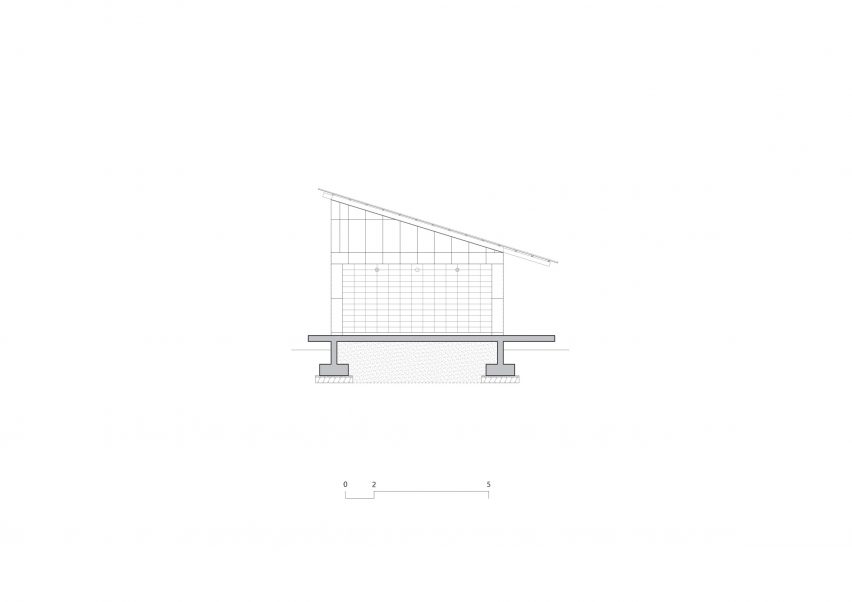 Elevation of the communal building at Hoji Gangneung by AOA Architect
