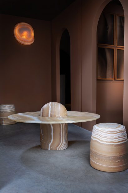 Nubia, Hathor and Gros Guillaume Stool by Omar Chakil