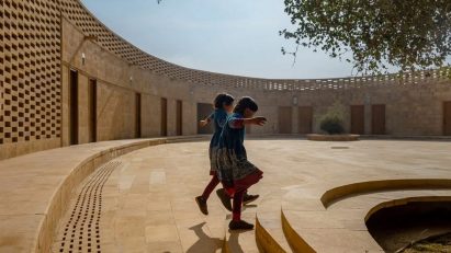 A sandstone school in India