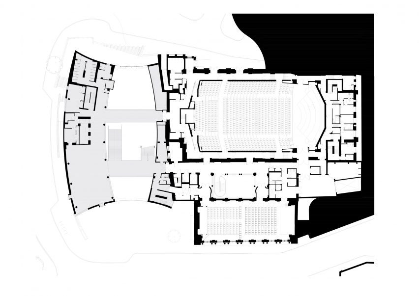 Second floor plan of Bristol Beacon by Levitt Bernstein