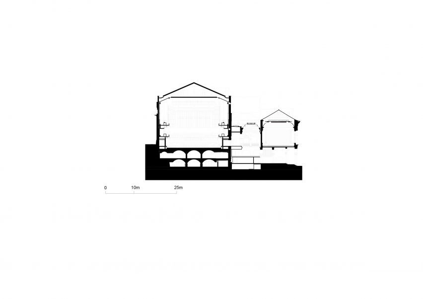 Section drawing of Bristol Beacon by Levitt Bernstein