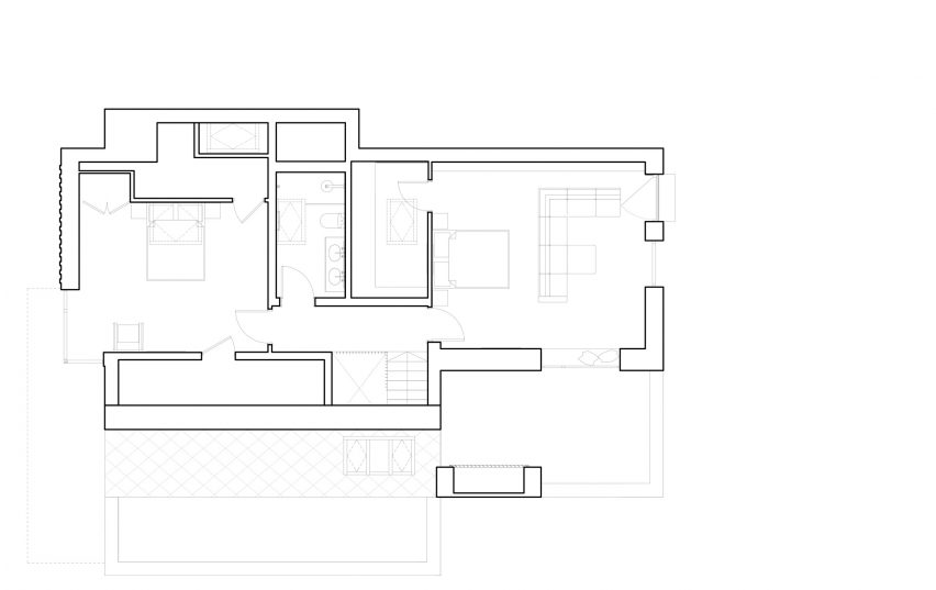 Second floor plan of Kingston Villa by Fletcher Crane Architects