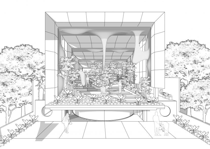 Elevation of Frame Garden by RAD+ar