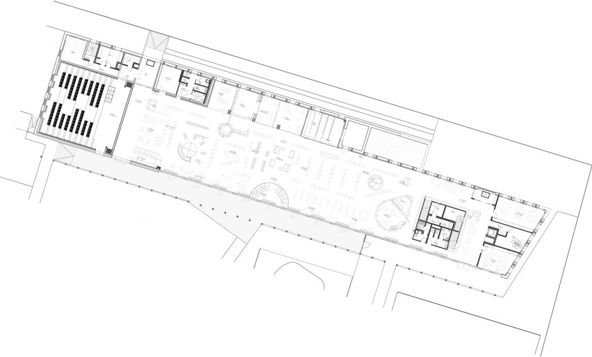 Plan drawing of L'échappée by Atelier WOA