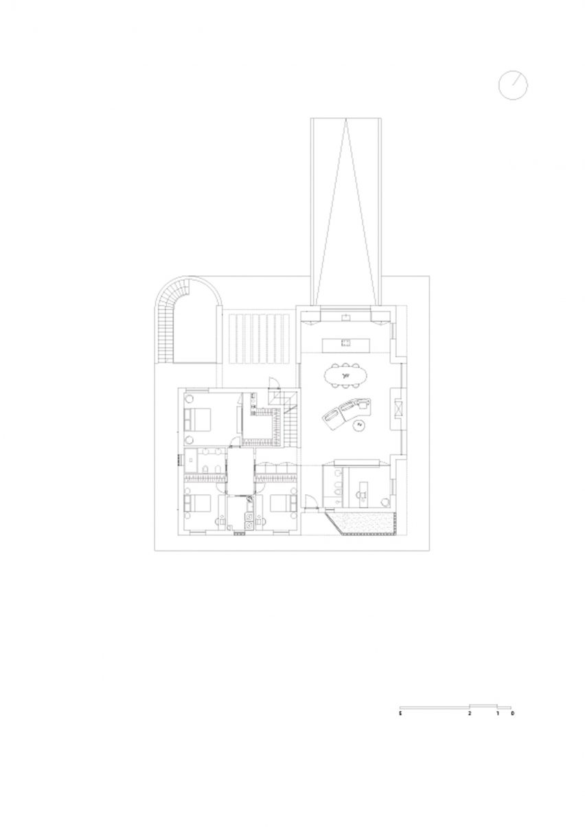 Ground floor plan of Casa Ulìa by Margine
