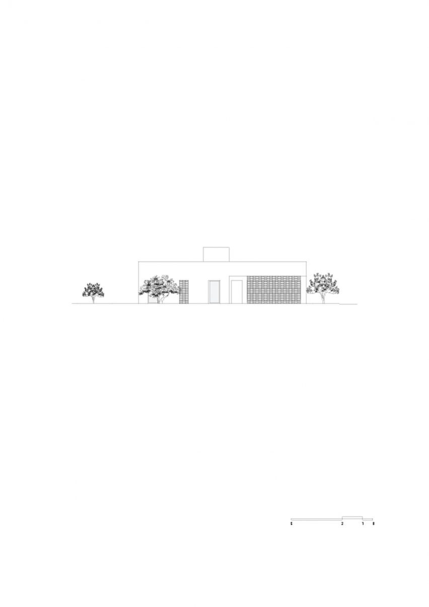 Elevation drawing of Casa Ulìa by Margine