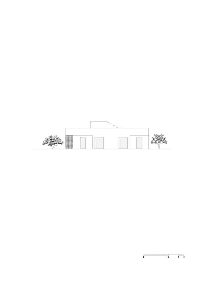 Elevation drawing of Casa Ulìa by Margine