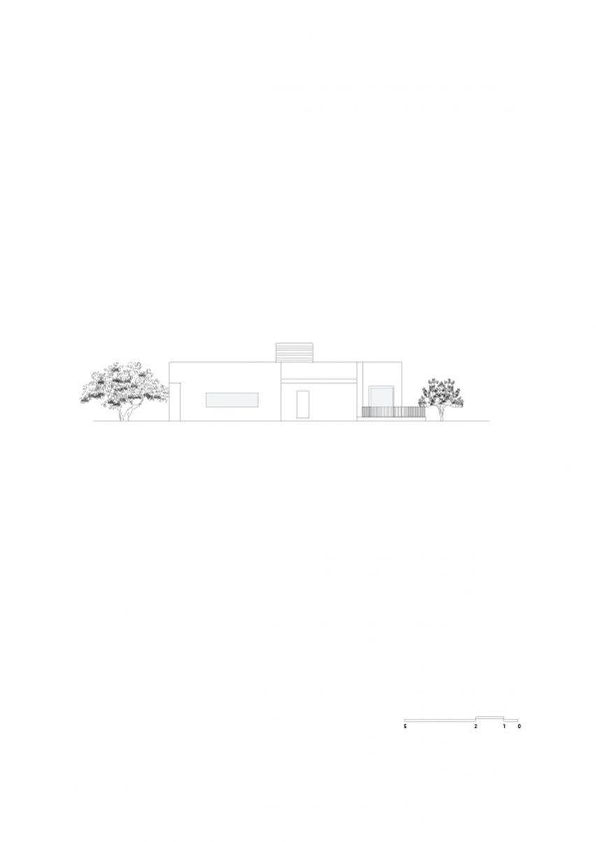 Elevation drawing of Casa Ulìa by Margine