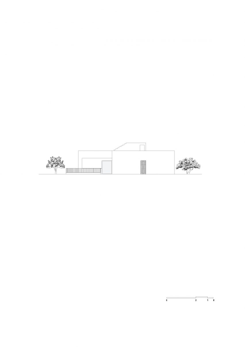 Elevation drawing of Casa Ulìa by Margine