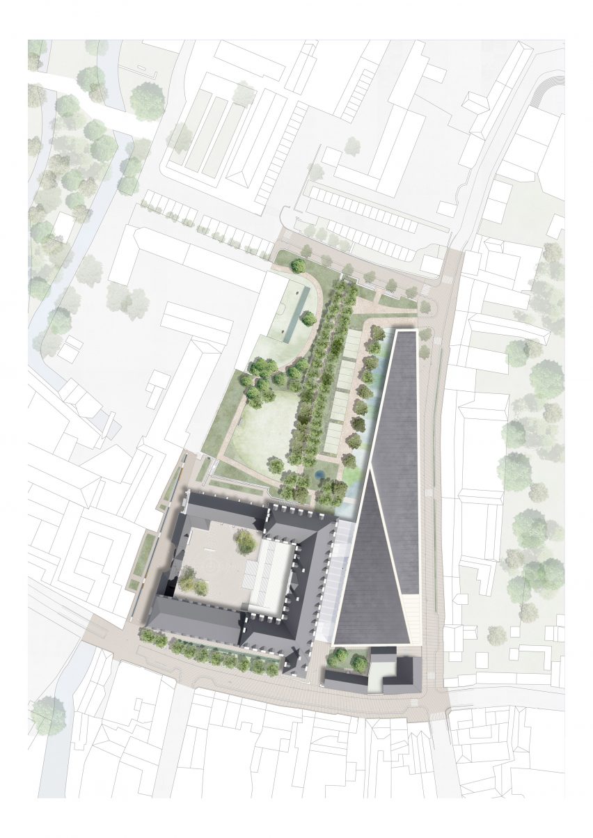 Site plan of the Bayeux Tapestry Museum by RSHP