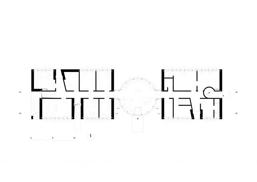 Ground floor plan of Clinic in Anif by Steiner Architecture