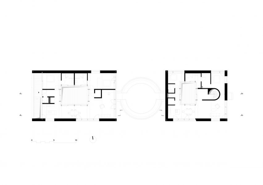 First floor plan of Clinic in Anif by Steiner Architecture