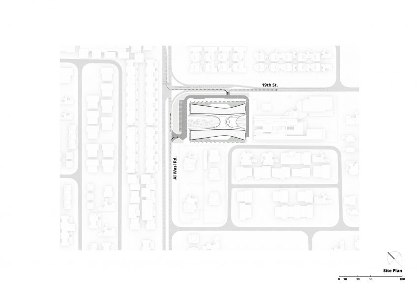 Site plan of The H Residence by Tariq Khayyat Design Partners