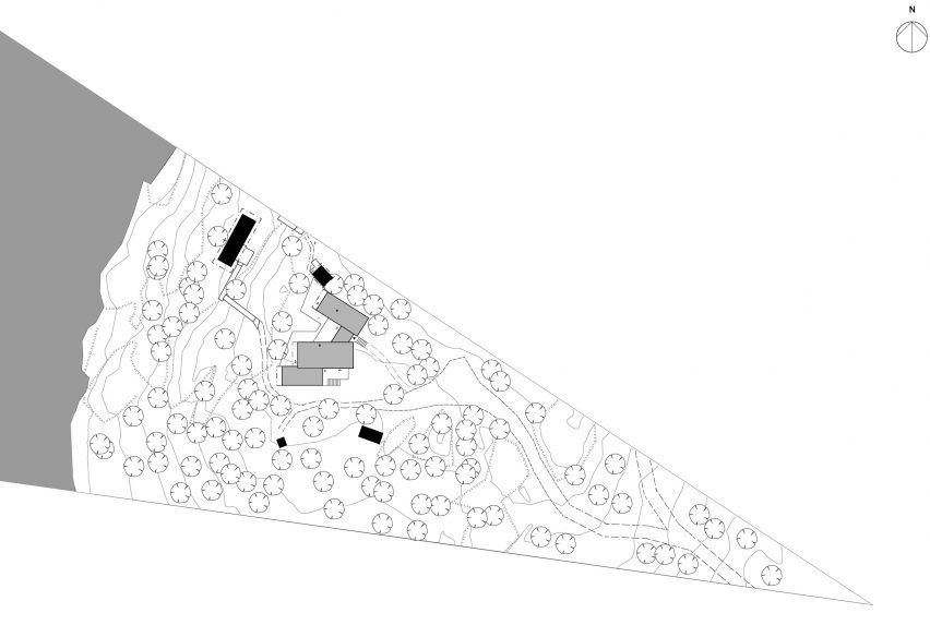 Site plan of Two Sisters by MNY Arkitekter
