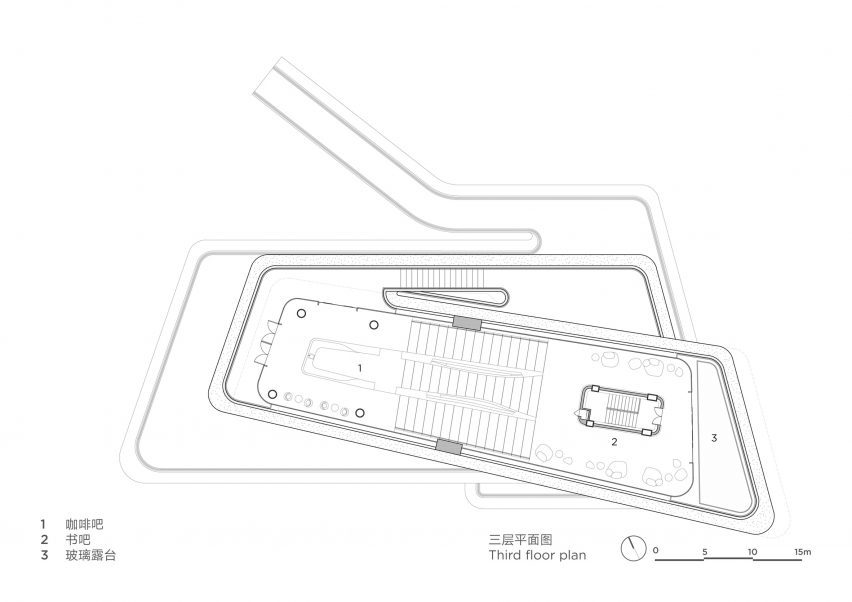 Second floor plan of Yunhai Forest Service Station by Line+ Studio
