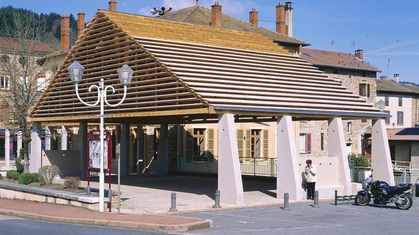 Lamure-Sur-Azergues covered market by Elisabeth Polzella