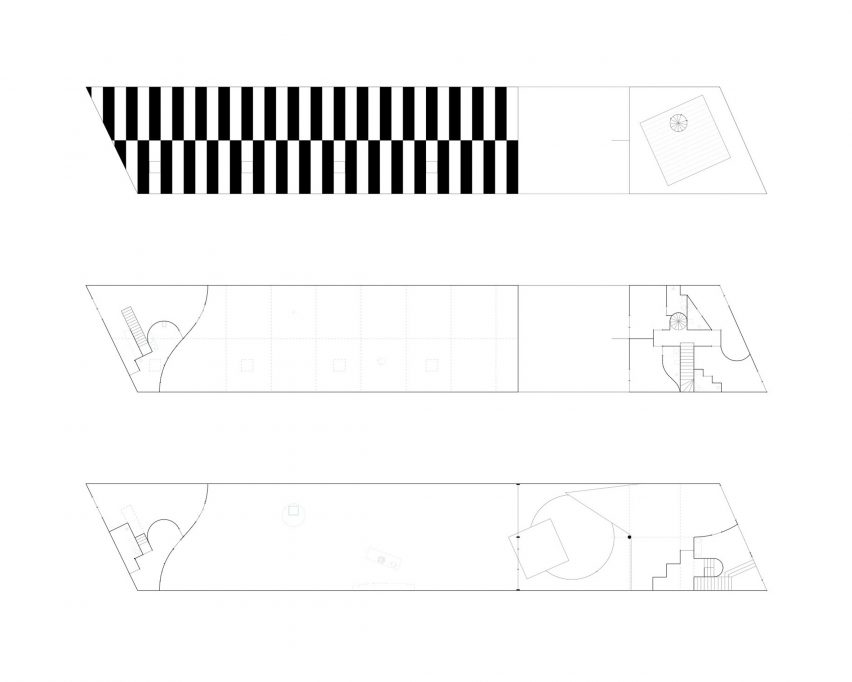 Floor plan of the House of many faces by Fala Atelier in Porto
