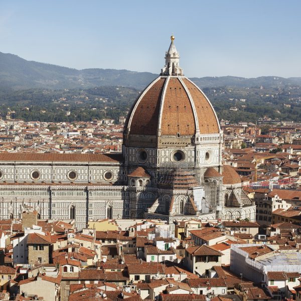 Photo of the rooftops of Florence including the dome of the Florence Cathedral