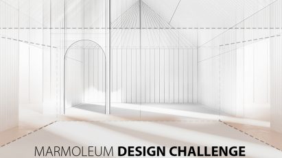 Dezeen x Forbo Flooring: Marmoleum Design Challenge graphic identity