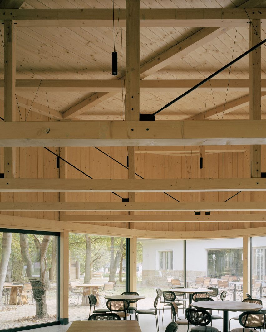Forest Pavilion Normafa ski lodge extension by Hetedik Muterem and Studio Konstella