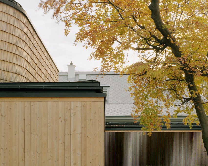 Forest Pavilion Normafa ski lodge extension by Hetedik Muterem and Studio Konstella