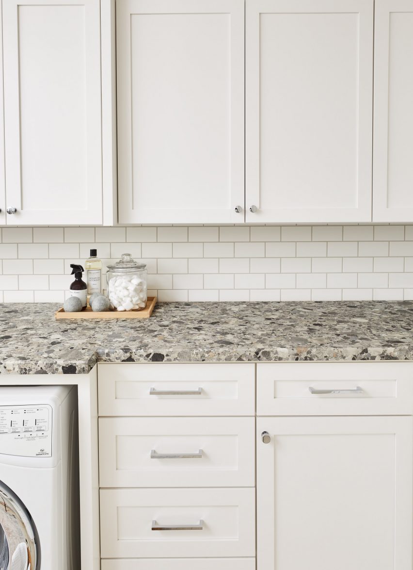 Surface by Formica Corporation covering kitchen worktop