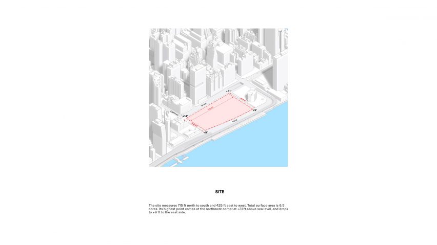 Architectural diagram of Freedom Plaza in Manhattan