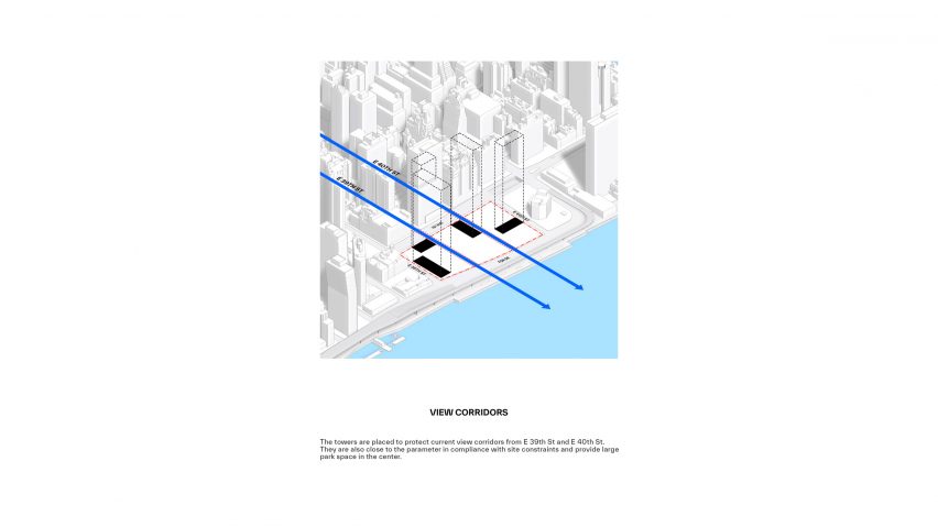 Architectural drawing of Freedom Plaza in NYC