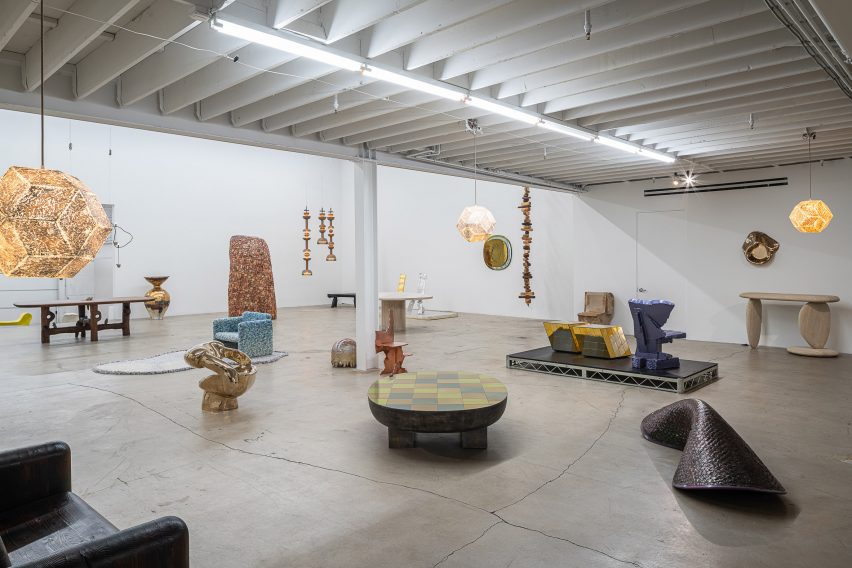 Sculptures in gallery space
