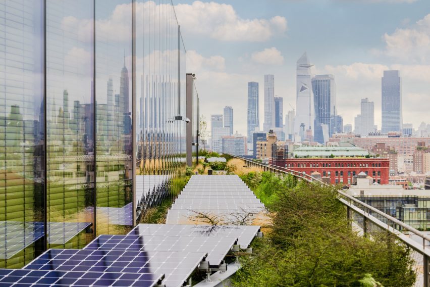 Solar panel on building