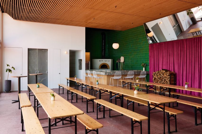 Space with picnice tables