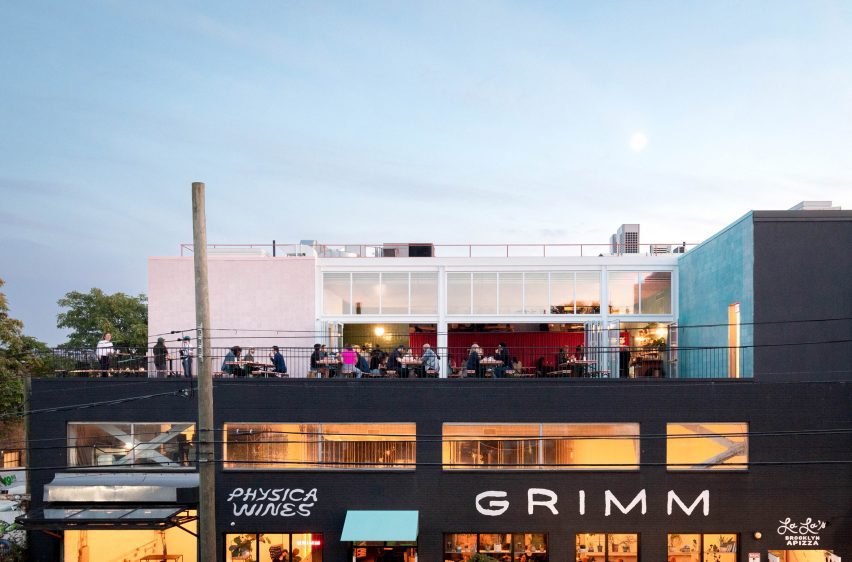 A rooftop eatery