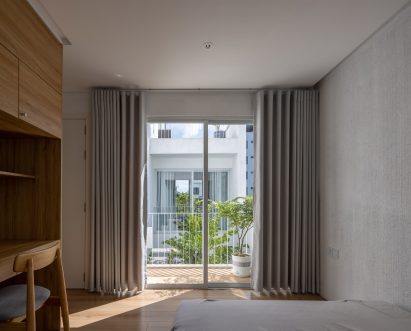 Bedroom interior of home in Vietnam by H-H Studio