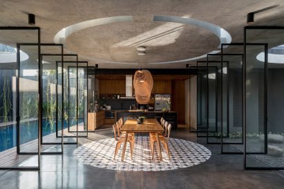 Dining area within Halo House by Tamara Wibowo Architects