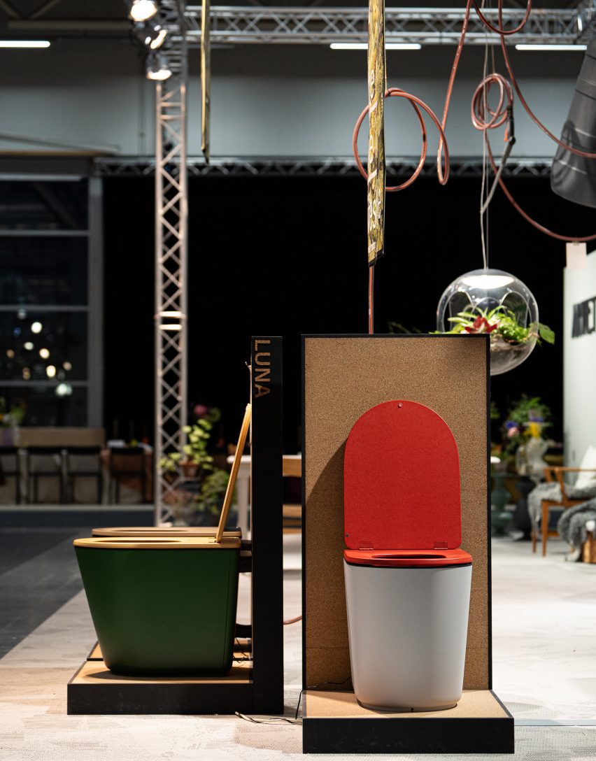 Luna composting toilet by Harvest Moon at Stockholm Furniture Fair