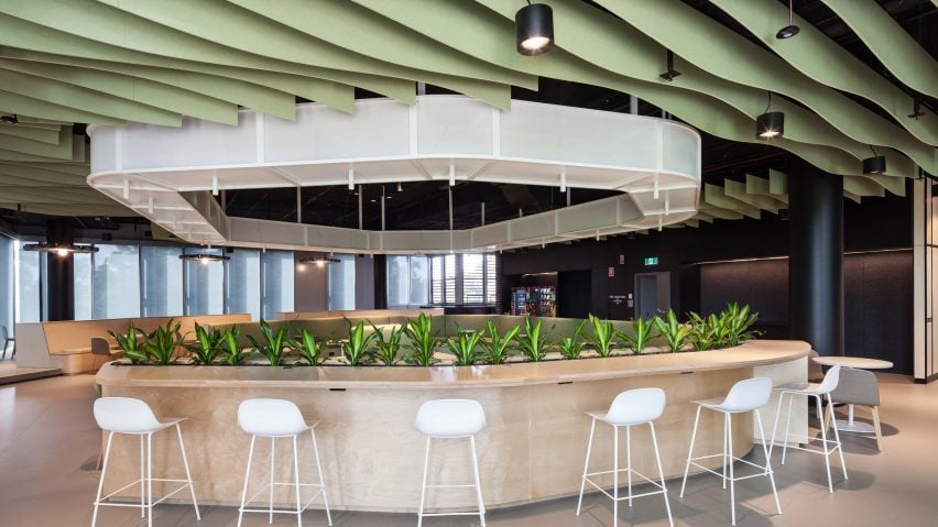 Frontier acoustic ceiling panels by Autex Acoustics