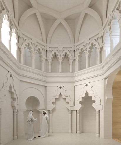 Cupola gallery room in Lusail Museum by Herzog & de Meuron in Qatar