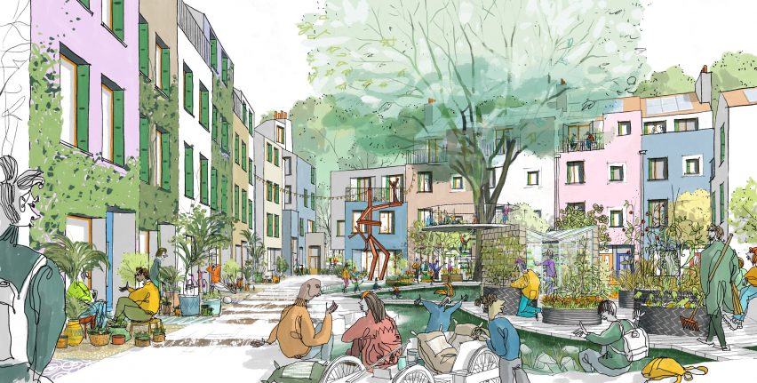 Timber structure neighbourhood by Human Nature